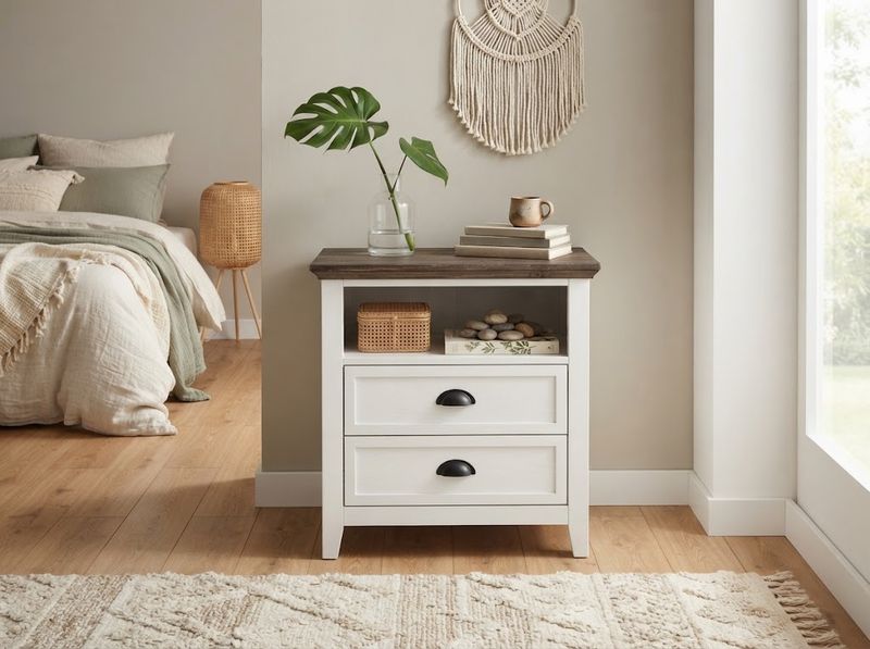Farmhouse Nightstand with Charging