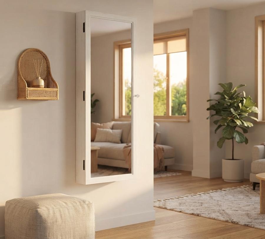 LED Mirror Jewelry Cabinet